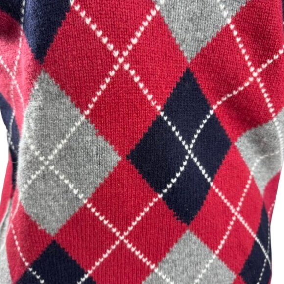 VTG NWT J.Crew Factory Argyle Lambs Wool Preppy Golf Vest (SZ L) Gift Ready! - Picture 8 of 13
